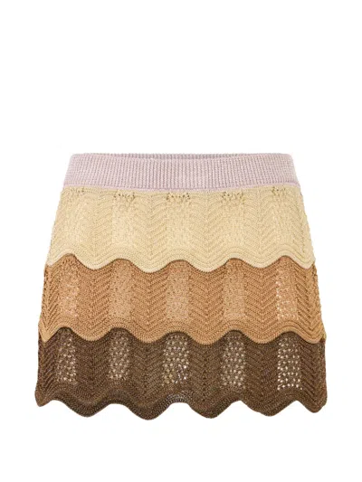 Philipp Plein Colour Wave Mini Skirt In Multi