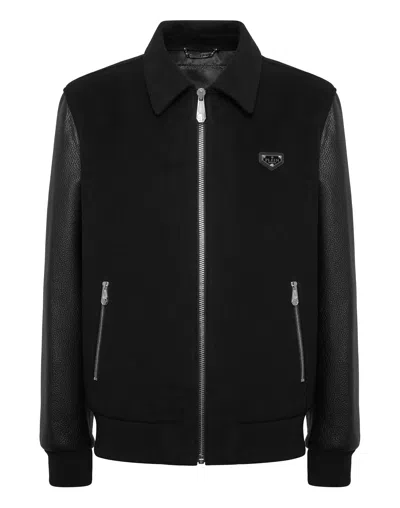 Philipp Plein Composed Coster Zip Jacket In Black