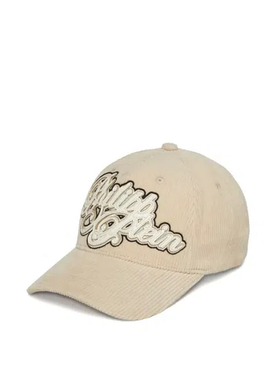 Philipp Plein Corduroy Cap Signature Unisex In Neutral
