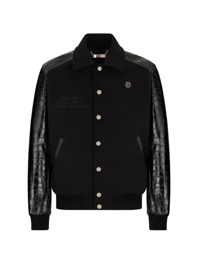 Philipp Plein Coster Bomber Jacket In Black