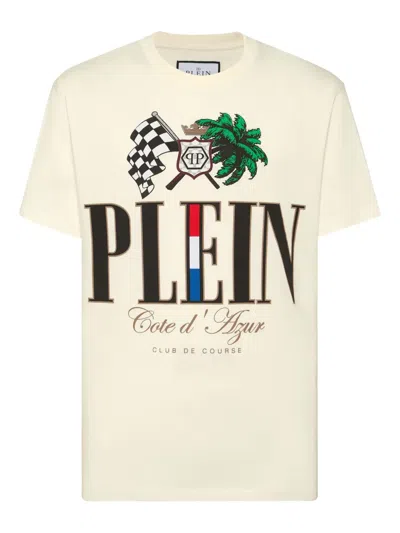 Philipp Plein Cote D Azur Plam T-shirt In Neutrals