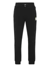Philipp Plein Tailored Fit Trousers In Black Cotton-elastan Blend In Black