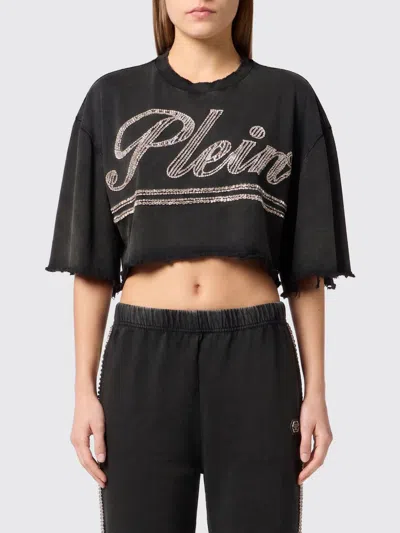 Philipp Plein Cotton Crew-neck T-shirt With Logo In Brown