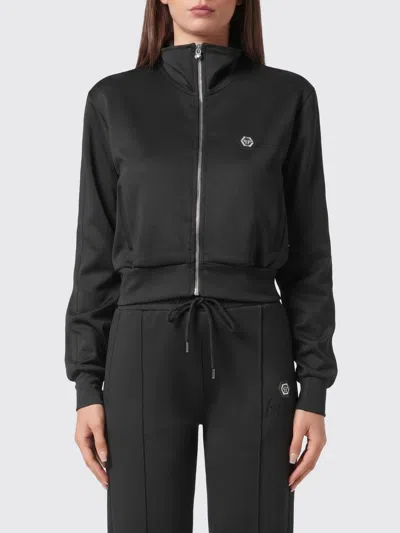 Philipp Plein Cotton Hoodie In Black