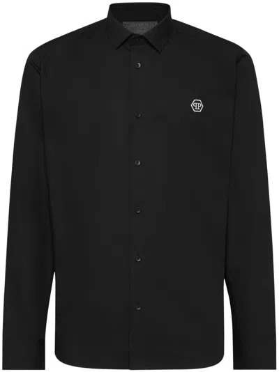 Philipp Plein Cotton Shirt In Black