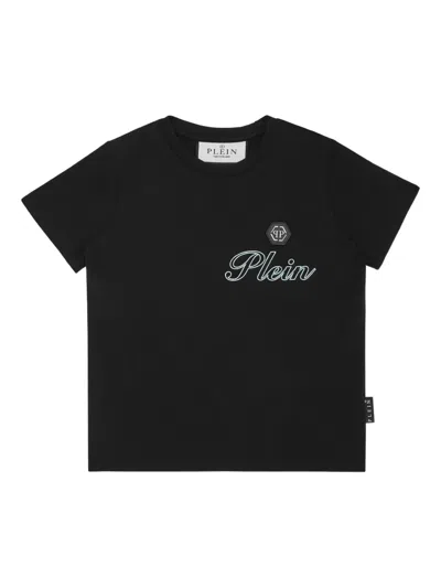 Philipp Plein Kids' Cotton T-shirt In Black