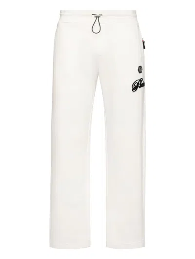 Philipp Plein Cotton Track Pants In White