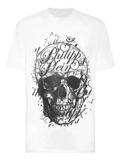 Philipp Plein Coursive T-shirt In White
