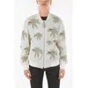 Philipp Plein Couture All-over Sequine And Crystal Aloha Plein Bomber Jack In White