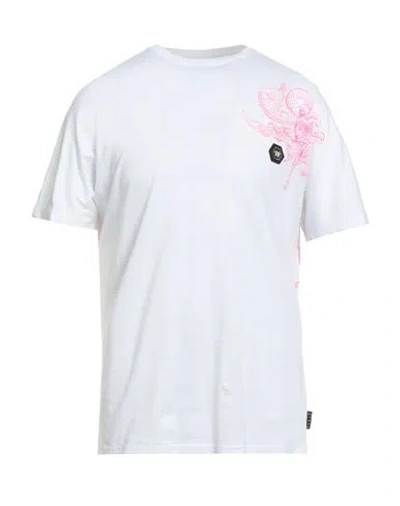 Philipp Plein Couture Man T-shirt White Size L Cotton