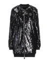 Philipp Plein Sequined Fabric Sophisticated Lady Zipped Sweatshirt In Black