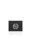 Philipp Plein Credit Cards Holder Hexagon In Black