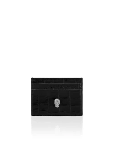 Philipp Plein Credit Cards Holder Skull Women In Black