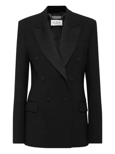 Philipp Plein Crepe And Satin Double-breasted Blazer `dame`