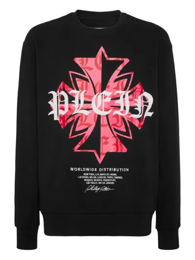 Philipp Plein Sweatshirt Mit Wappen-print In Black