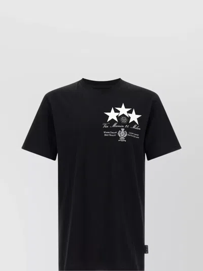 PHILIPP PLEIN CREW NECK GRAPHIC PRINT SHORT SLEEVES T-SHIRT