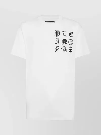 PHILIPP PLEIN CREW NECK GRAPHIC PRINT SHORT SLEEVES