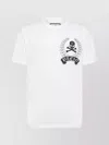 Philipp Plein Crew Neck Graphic Print Short Sleeves In White