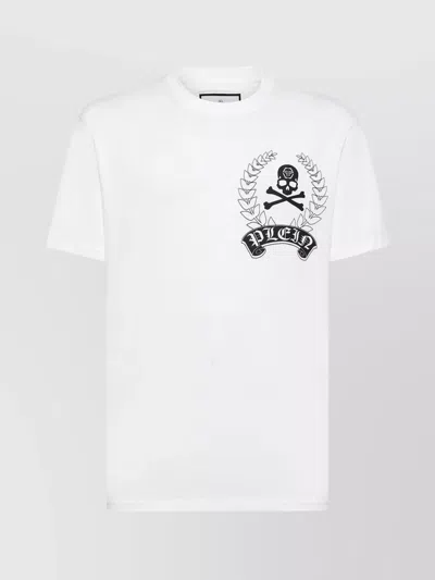 PHILIPP PLEIN CREW NECK GRAPHIC PRINT SHORT SLEEVES