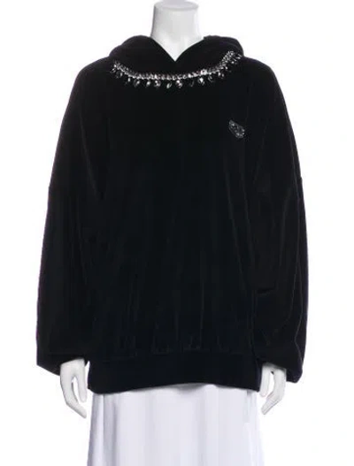Pre-owned Philipp Plein Crew Neck Long Sleeve Hoodie In Black