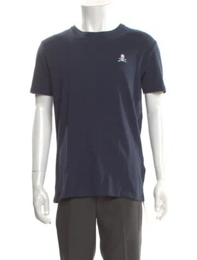 Pre-owned Philipp Plein Crew Neck Short Sleeve T-shirt W/ Tags In Blue