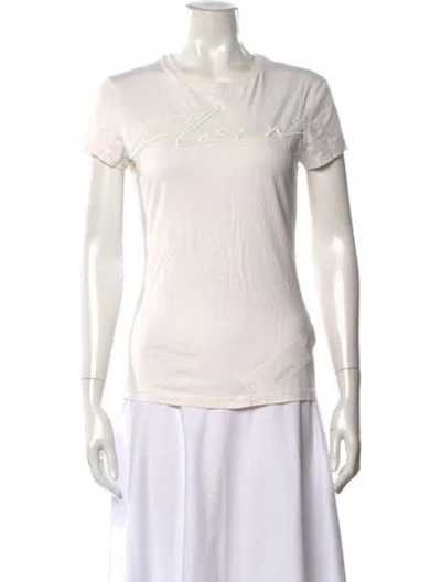 Pre-owned Philipp Plein Crew Neck Short Sleeve T-shirt In White