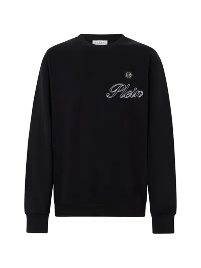 Philipp Plein Crew-neck Signature Sweatshirt In Black