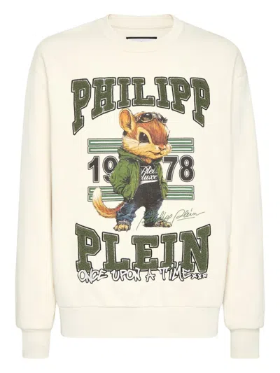 Philipp Plein Crew-neck Sweatshirt In Neutral