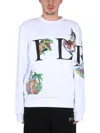 Philipp Plein Graphic Print Crewneck Sweatshirt With Long Sleeves