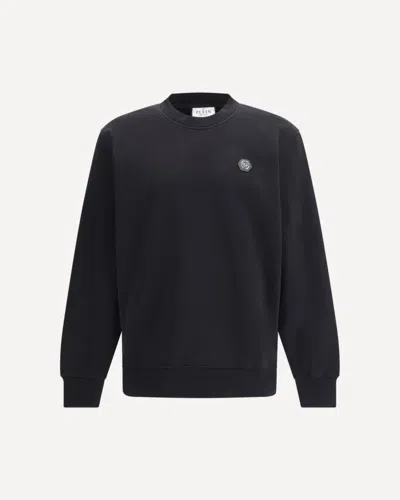 Philipp Plein Crewneck Sweatshirt With Round Neckline In Black