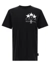 Philipp Plein Crewneck T-shirt With Front Print And Logo Patch In Black