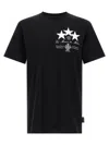 Philipp Plein Crewneck T-shirt With Front Print And Logo Patch In Black