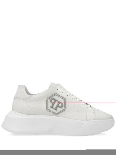 Philipp Plein Crocco Godzilla Sneakers In 白色
