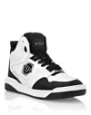Philipp Plein Croco Printed Leather Hi-top Sneakers In Multi