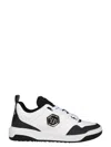 Philipp Plein Contrast Sole Sneakers Perforated Detailing In White