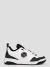Philipp Plein Contrast Sole Sneakers Perforated Detailing In White