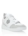 Philipp Plein Croco Printed Leather Lo-top Sneakers In Multi