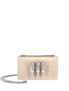 Philipp Plein Croco-printed Leather Mini Bag In Blue