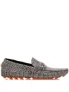 Philipp Plein Crocodile-embossed Leather Loafers In Neutrals