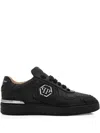 Philipp Plein Crocodile-embossed Logo Sneakers In Black