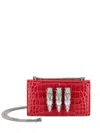 Philipp Plein Crocodile-embossed Shoulder Bag In Red