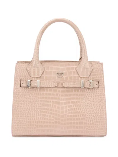 Philipp Plein Tote Bag Mit Kroko-print In Neutral