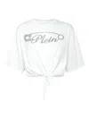 Philipp Plein Cropped Cotton T-shirt In White