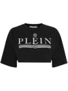 Philipp Plein Cropped Logo T-shirt In Black
