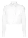 Philipp Plein Cropped Shirt In White