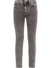 Philipp Plein Cropped Skinny-cut Jeans In Grey