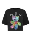 Philipp Plein Cropped-t-shirt Mit Rundem Ausschnitt In Black