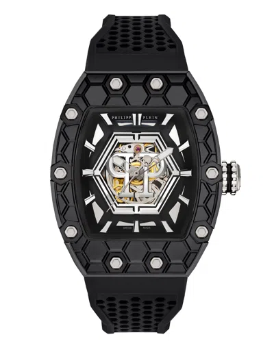 Philipp Plein Crypto King Hexagon Noir Samurai Watch In Black