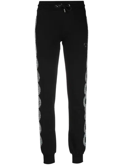 Philipp Plein Crystal Cable Cotton Jogging In Black