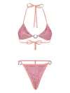 Philipp Plein Crystal-embellished Bikini In Pink
